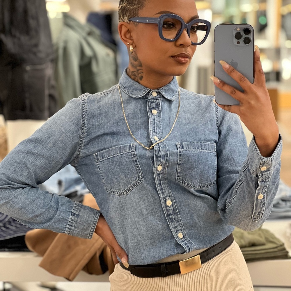 Denim Button Down Shirt